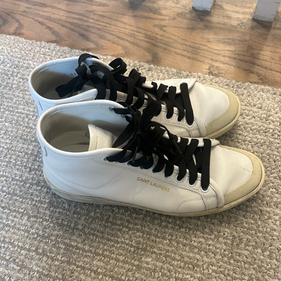 Saint Laurent white sneakers with black laces size 36 - Picture 1 of 6